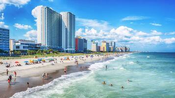 Sun loungers, beach towels