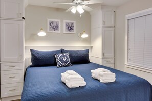1 bedroom, desk, iron/ironing board, internet