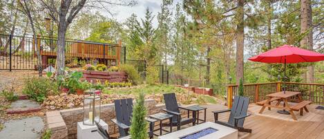 屋外ダイニングエリア