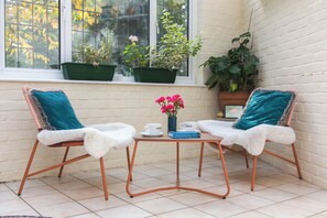 Hus - 1 soveværelse - udsigt til have | Balkon