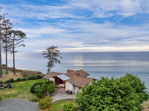 Exterior - Oceanfront Home w/ Views, Offices & Firepits + Beach Access | Salish Sea Escape (Oak Harbor)