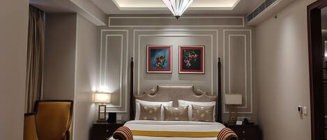 Premium Double Room, Garden View | In-room safe, desk, laptop workspace, blackout drapes