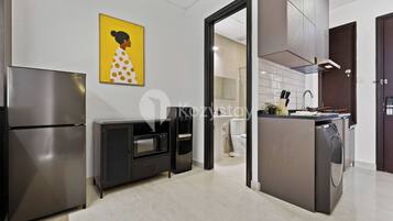 Apartment, 1 Schlafzimmer, Stadtblick | Wohnzimmer | Smart-TV, Netflix, Streaming-Dienste