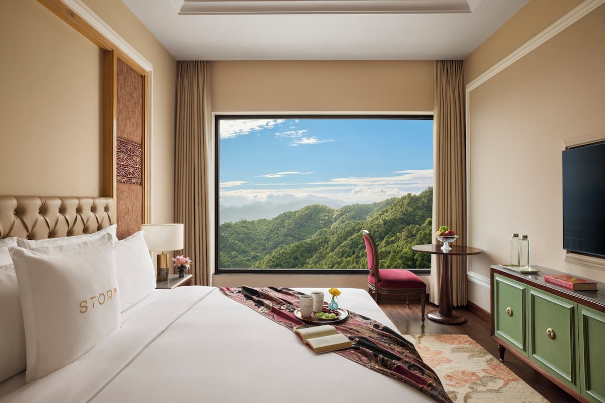 In-room safe, desk, laptop workspace, blackout curtains