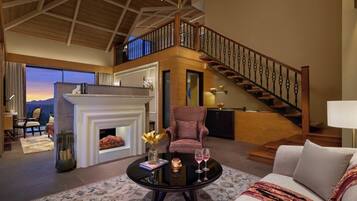 Suite, 1 King Bed, Mountain View (Suite with Attic) | Living area