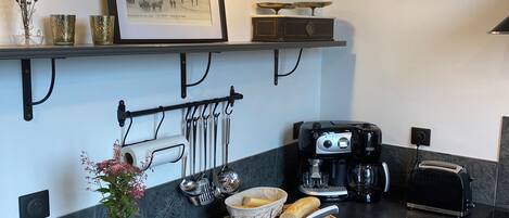 Microwave, oven, stovetop, dishwasher