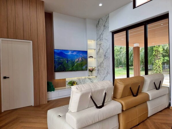 Villa de lujo, vistas a la montaña | Zona de estar