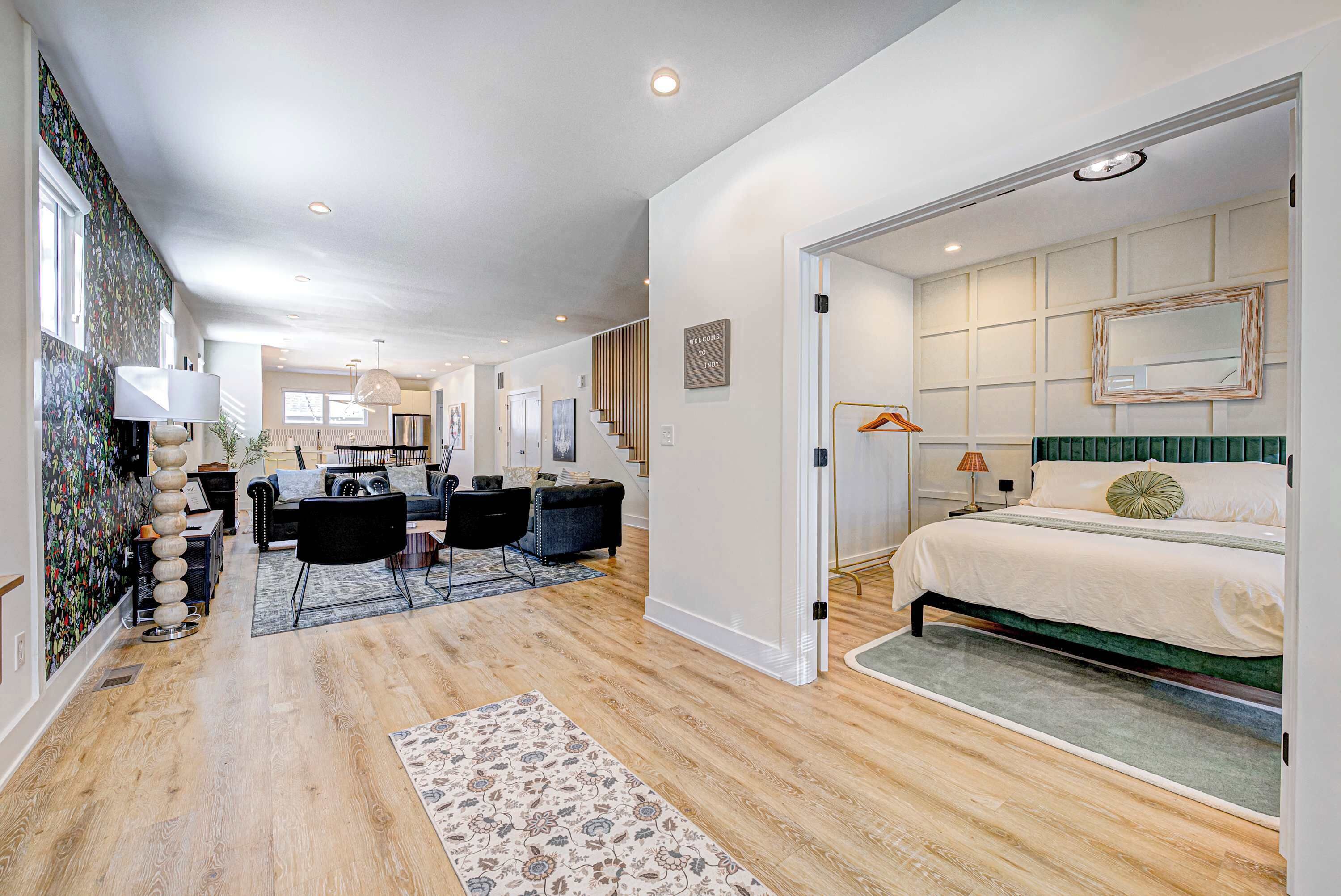 4 bedrooms, iron/ironing board, travel cot, WiFi