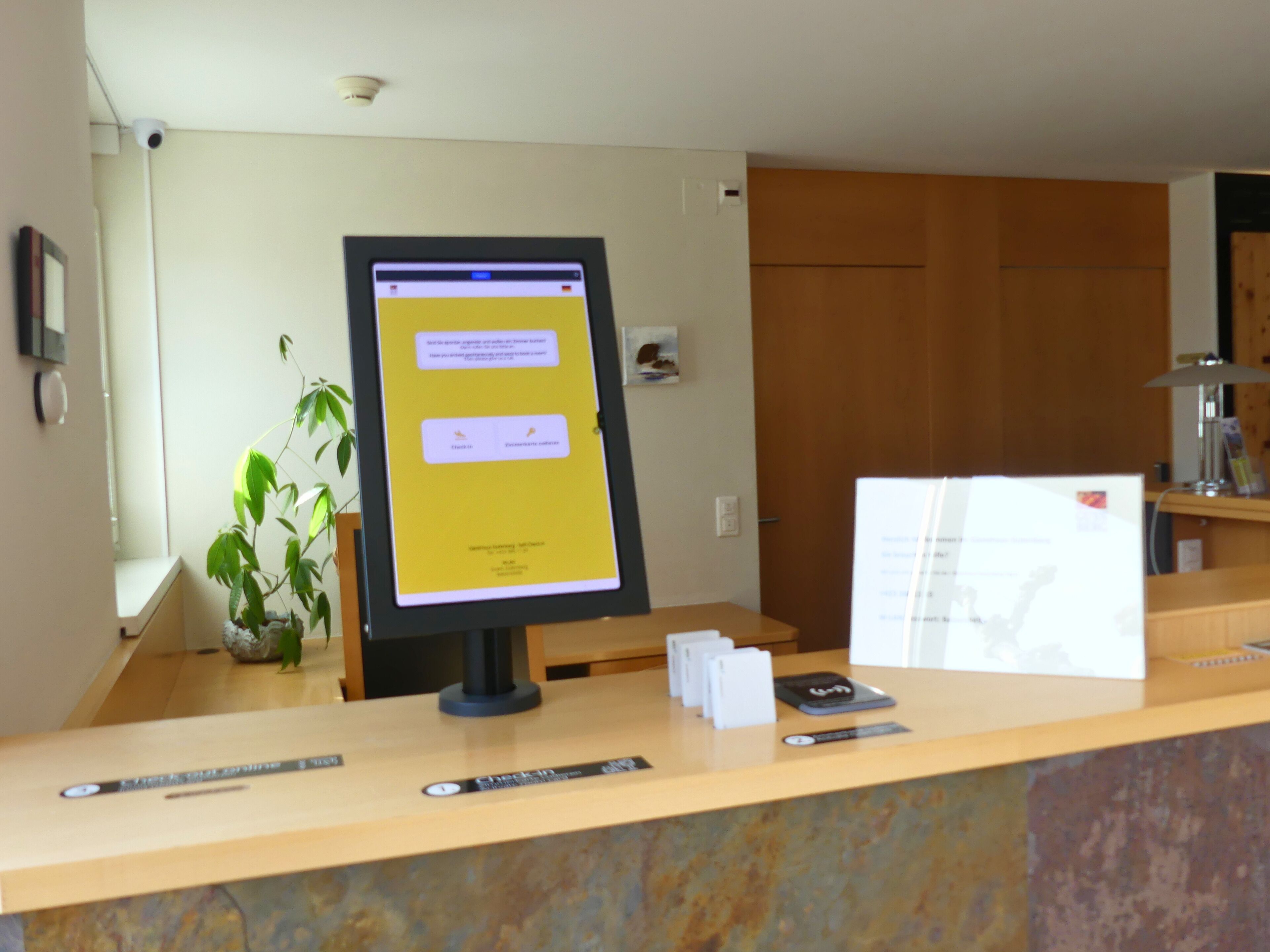 Quiosque de check-in/check-out