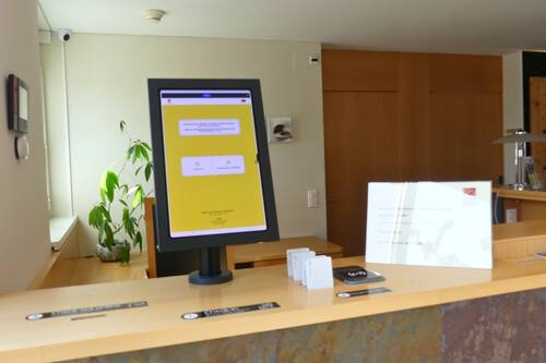 Quiosque de check-in/check-out