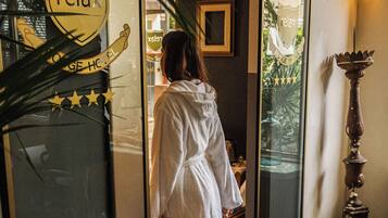 Outdoor treatment areas, hot stone massages, Swedish massages