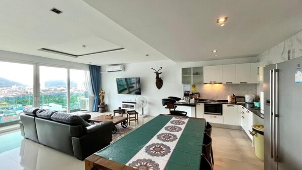 Appartement, 3 slaapkamers, toegankelijk voor mindervaliden, balkon | Woonkamer