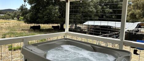 Outdoor spa tub