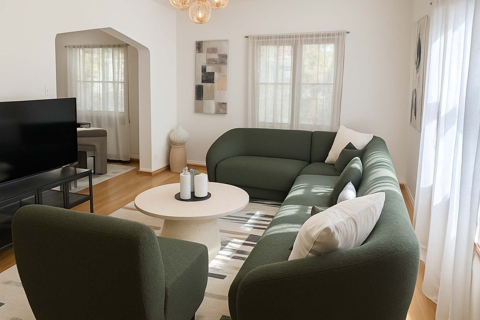 Een televisie en een kantoor