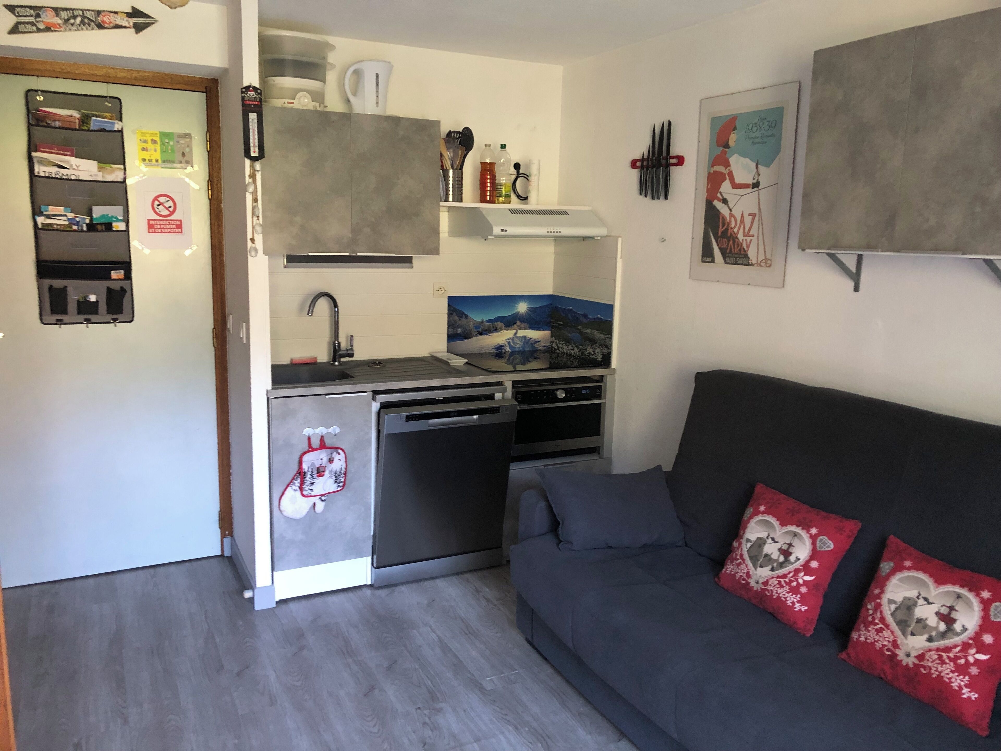 TV, DVD player, books