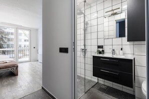 Shower, hair dryer