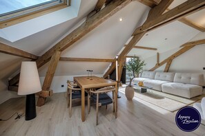 Dining - Welcome to Casa Lopa, a beautifully renovated two-bedroom apartment nestled on the second and top floor of an intimate building with only four units. (Menthon-Saint-Bernard)