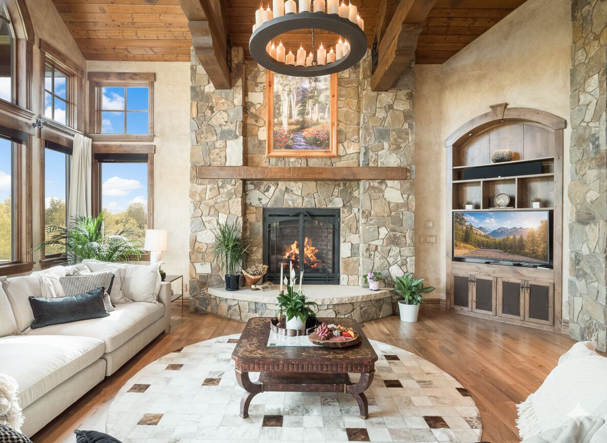 Smart TV, fireplace, video games