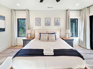 4 bedrooms, iron/ironing board, travel cot, WiFi