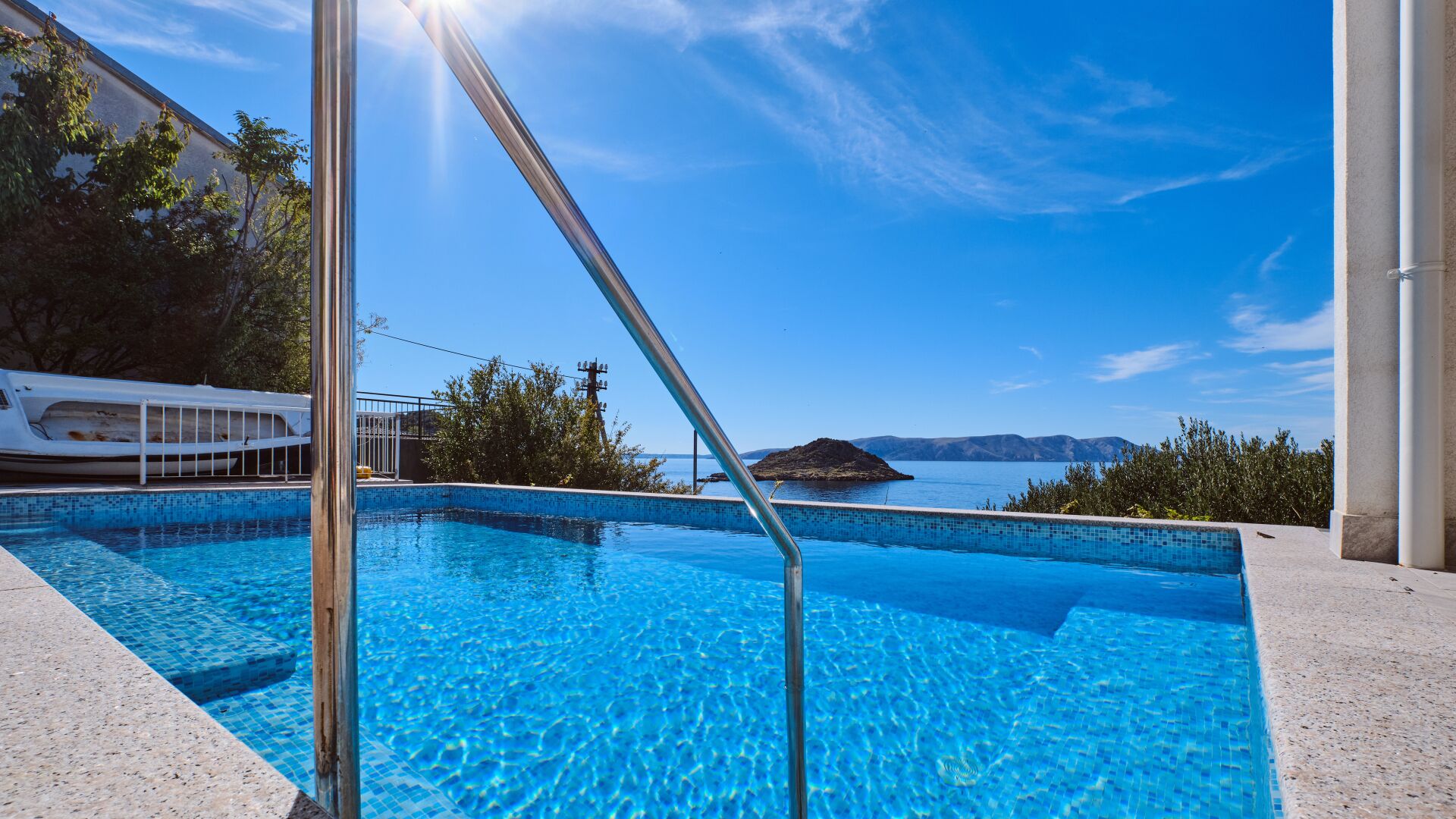 A heated pool