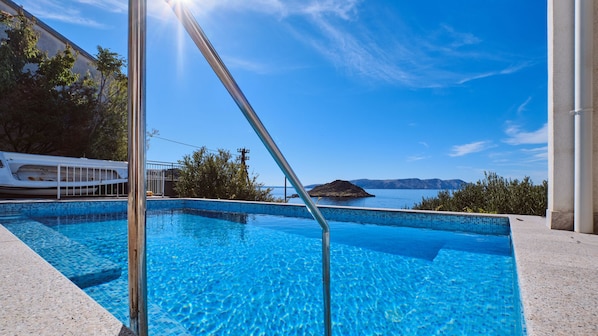 A heated pool