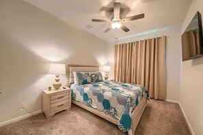 2 bedrooms, iron/ironing board, WiFi, bed sheets