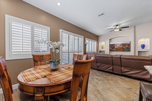 Dining - Paws & Putts Oasis – Pool, Pets + RV Garage (Mesquite)