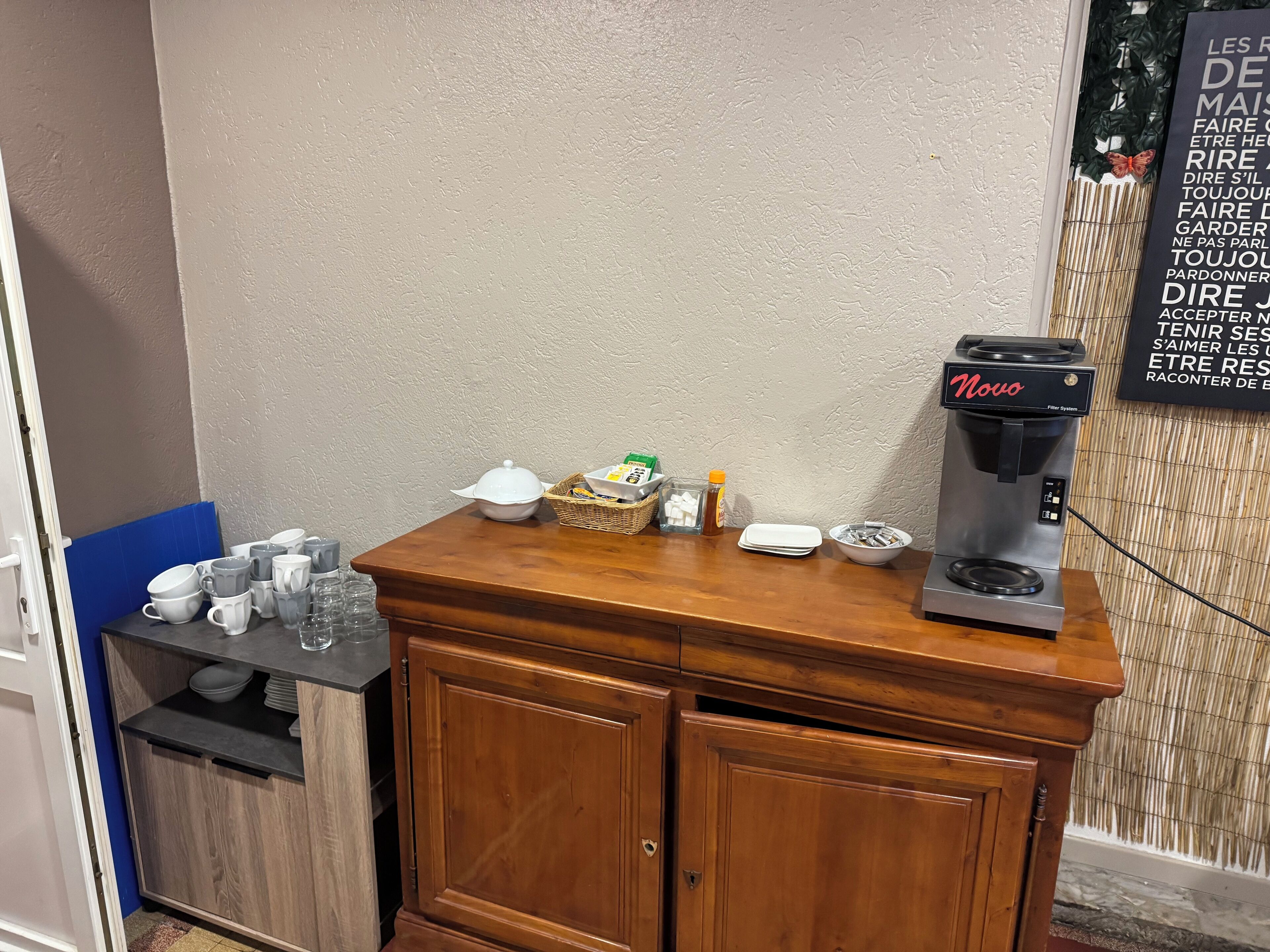 Self-service breakfast for a fee on weekdays