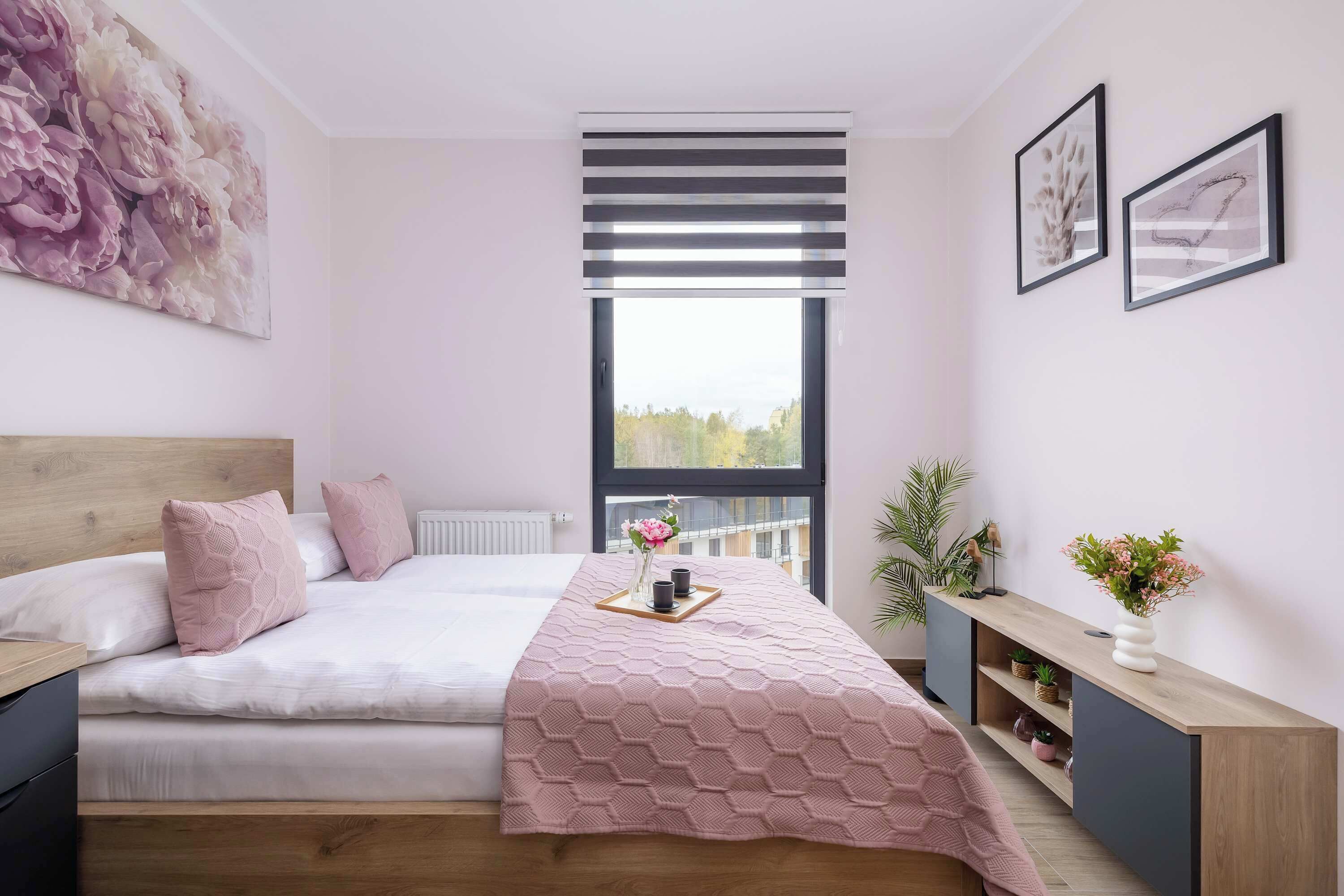 1 bedroom, desk, iron/ironing board, travel crib