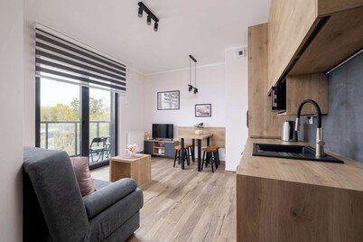 Stylish Apartment | Balcony and Workspace