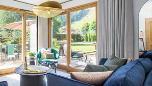 TV - Apartment Camelia hosted by More Mountain, Morzine | Beautiful Garden Apartment with Outdoor Jacuzzi in central Morzine. Opposite the Super Morzine Telecabine with 4 double/twin bedrooms and bunk room, you cannot beat this for size and location. (Morzine)