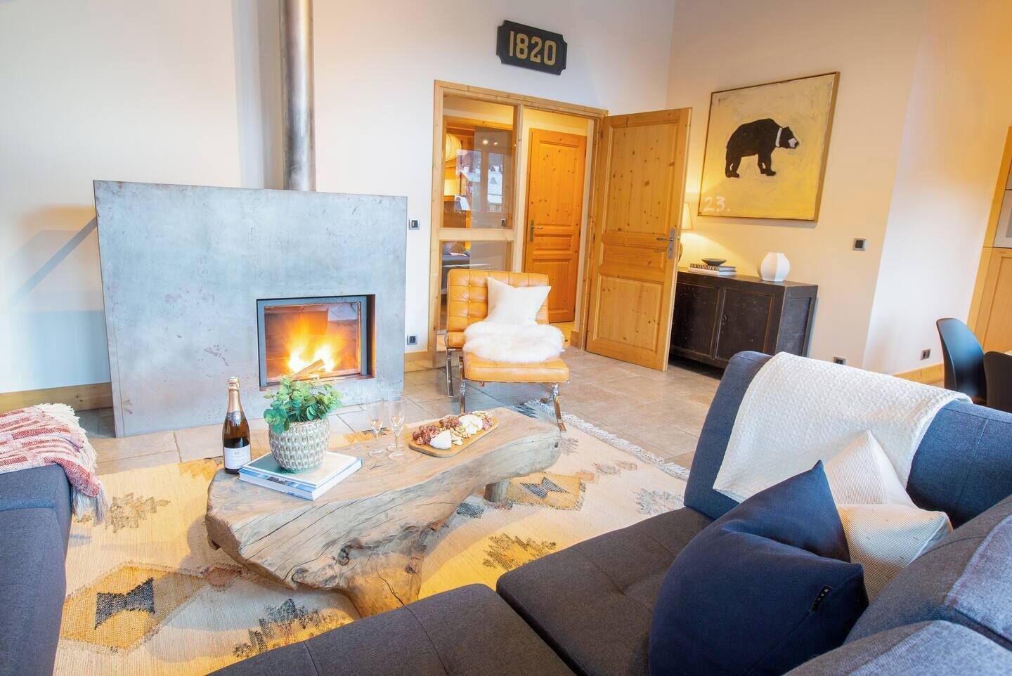TV, fireplace, video games