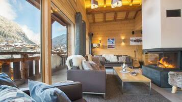 Télévision, cheminée, jeux vidéo, espaces bureaux