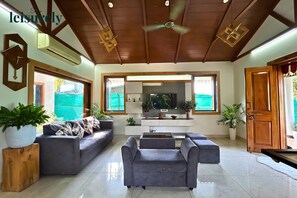 Vila, 3 quartos, para não fumantes, sacada | Área de estar