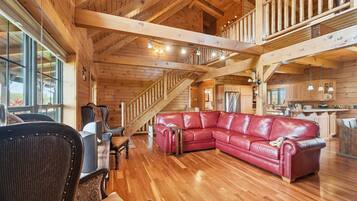 Cabin, 5 Bedrooms | Living area | Smart TV, streaming services