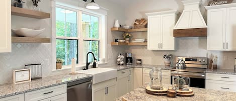 Microwave, oven, stovetop, dishwasher