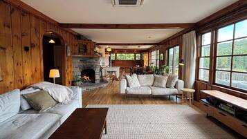 Télévision, cheminée