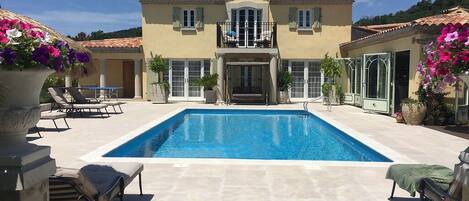 A heated pool