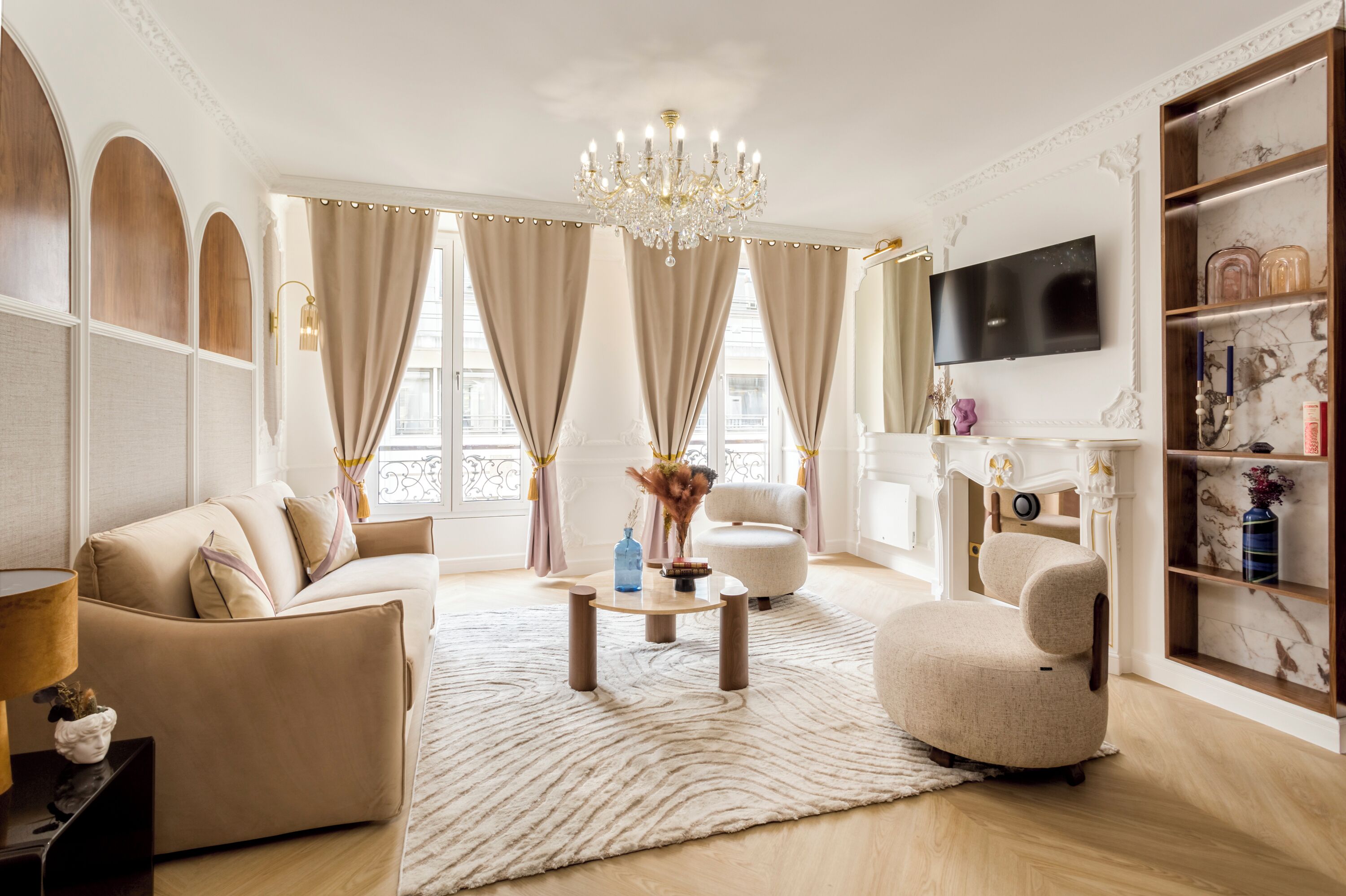 Apartment | Living area | 43-inch Smart TV with cable channels, Netflix, streaming services