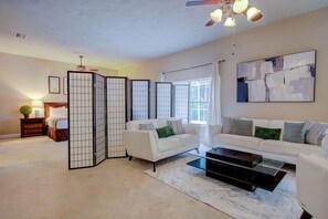 TV, fireplace, video games, table tennis