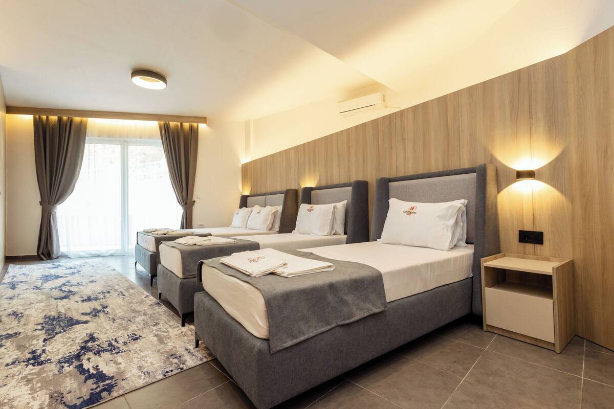 Family Quadruple Room, Balcony | Premium bedding, desk, blackout curtains, soundproofing