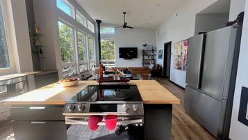 Microwave, oven, stovetop, dishwasher