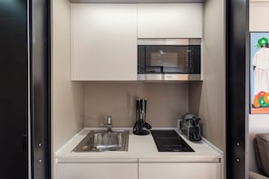 Apartment, 1 Bedroom, Balcony | Private kitchen | Espresso maker, coffee/tea maker, electric kettle - Beachfront Studio with Terrace by Wonderful Italy (Genoa)