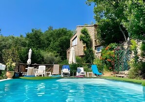Pool - Gite du bas – in La Rouquette, a charming little hamlet (Saint-Privat)