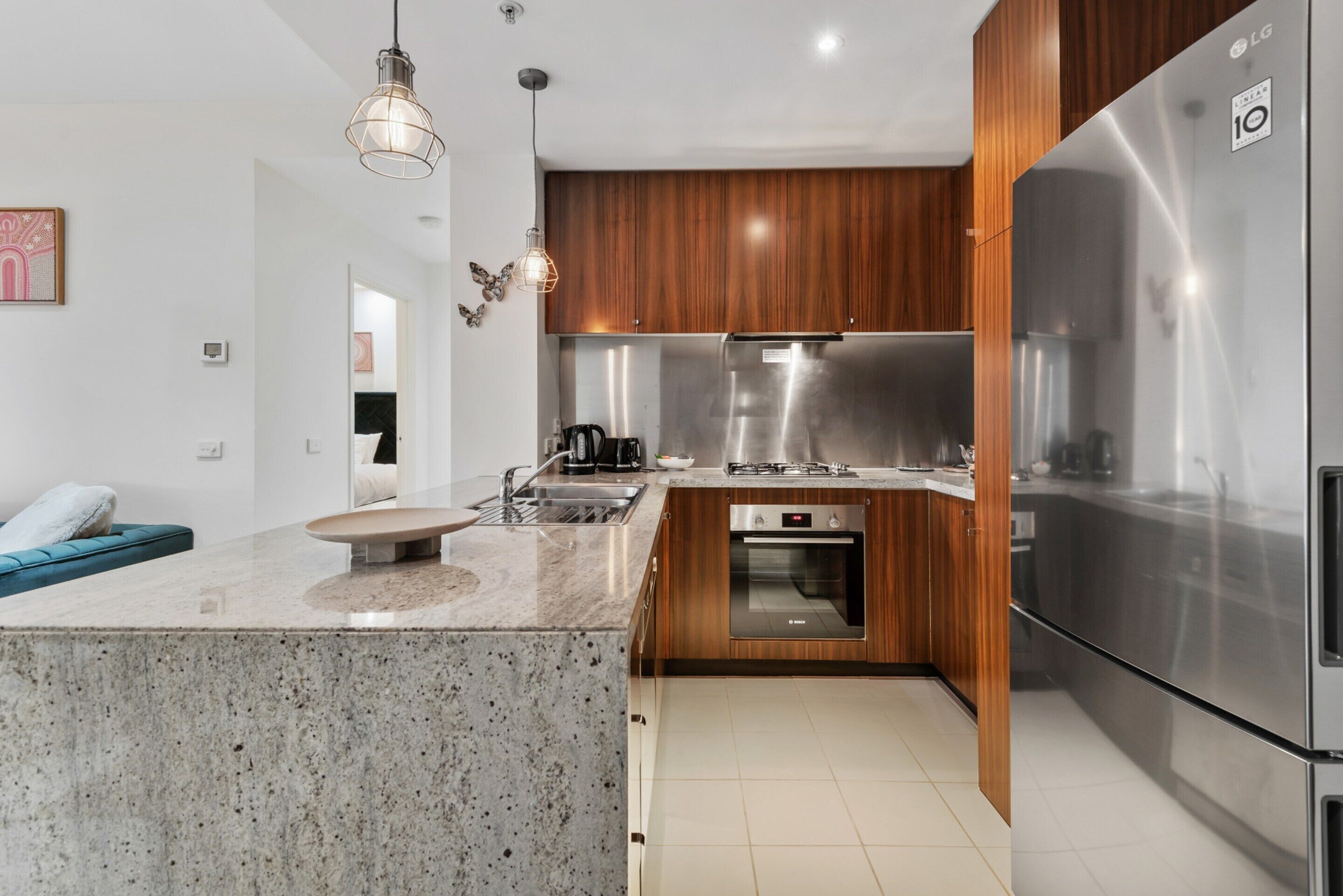 Apartment | Private kitchen | Coffee/tea maker, fridge, microwave, oven
