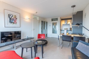 Apartment | Living room - 4 Person Apartment With sea View (De Koog)