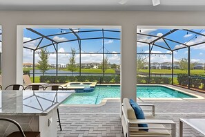 A heated pool