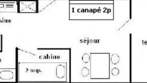 Unclassified image, 3 of 3, button - Studio Cabin 4/5 People - LE Pelvoux - Plagne Centre (La Plagne-Tarentaise)