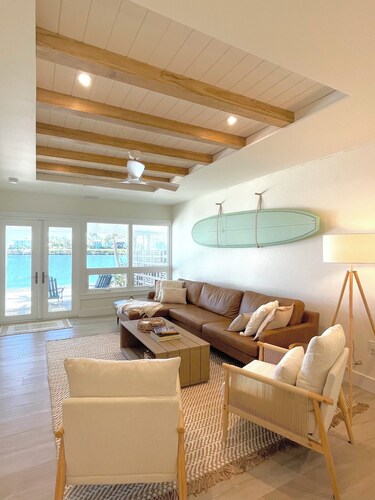 Stylish waterfront villa in the heart of Holmes Beach on Anna Maria Island.