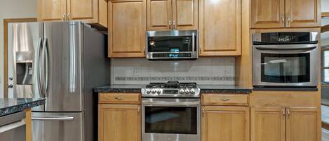 Microwave, oven, stovetop, dishwasher